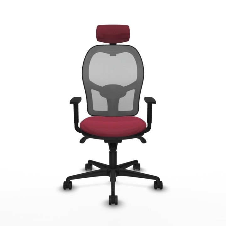 Jorquera sincro malla gris bali granate brazos 1D base nailon cabecero 2D ruedas 65mm nailon