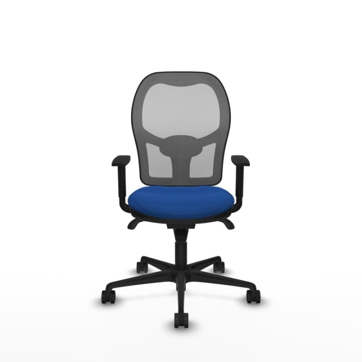 Jorquera sincro malla gris similpiel azul brazos 1D base nailon  ruedas 65mm nailon