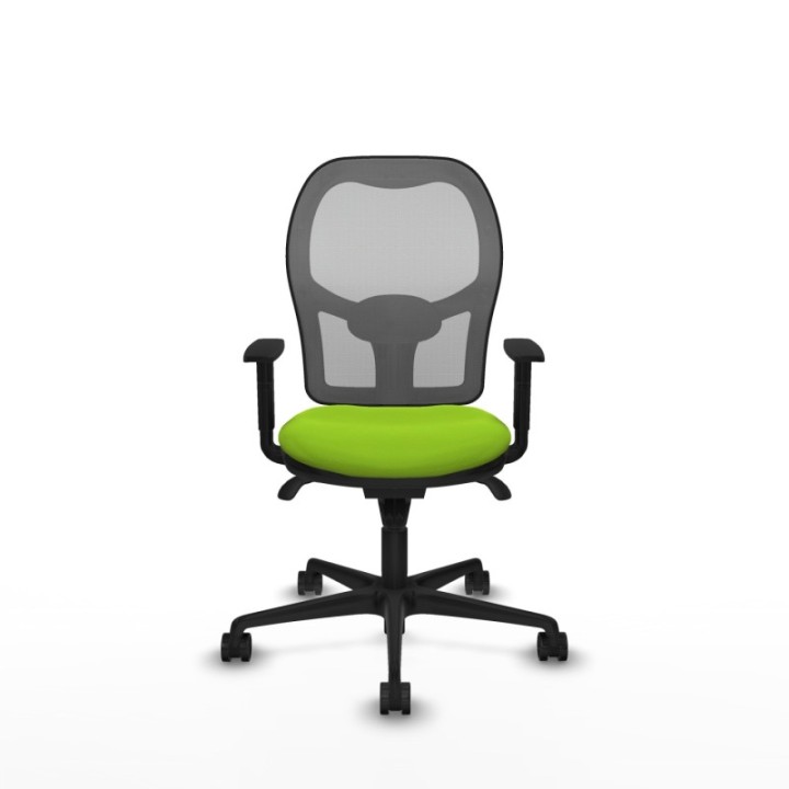 Jorquera sincro malla gris similpiel pistacho brazos 1D base nailon  ruedas 65mm nailon