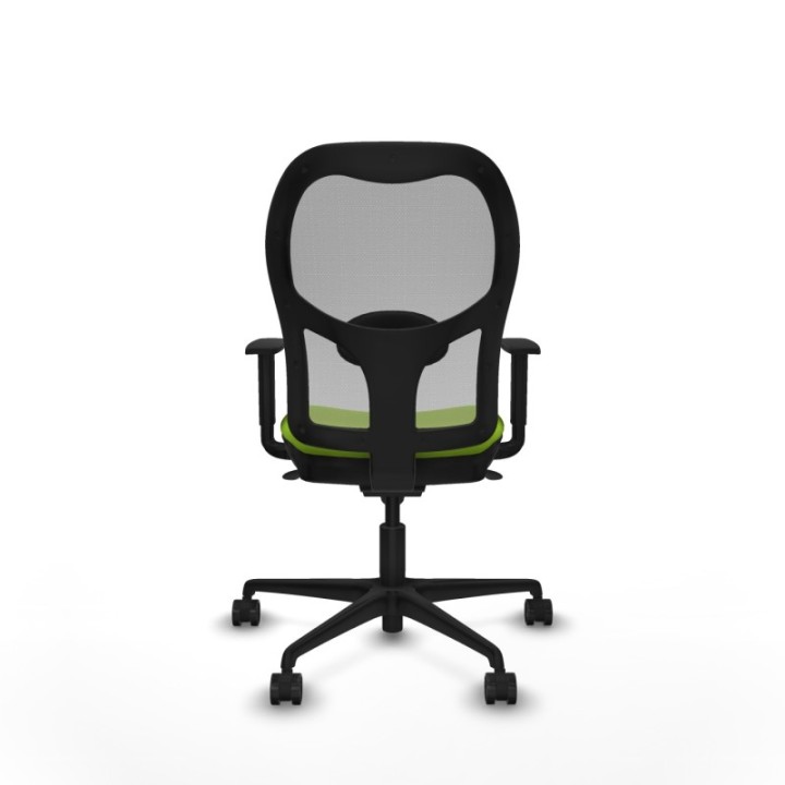 Jorquera sincro malla gris similpiel pistacho brazos 1D base nailon  ruedas 65mm nailon