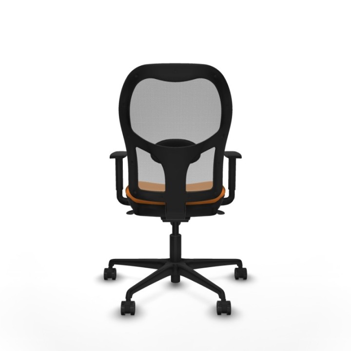 Jorquera sincro malla gris similpiel naranja brazos 1D base nailon  ruedas 65mm nailon