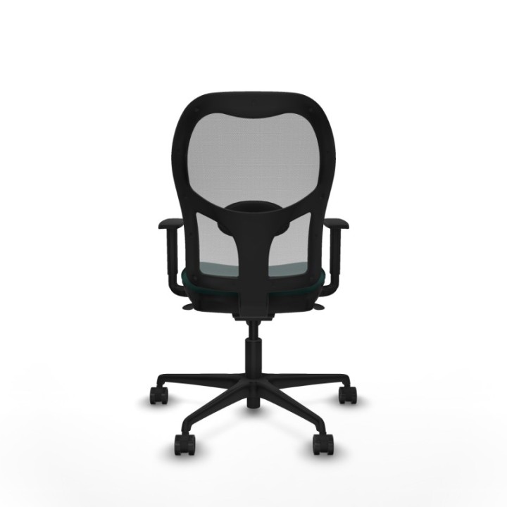 Jorquera sincro malla gris similpiel verde botella brazos 1D base nailon  ruedas 65mm nailon