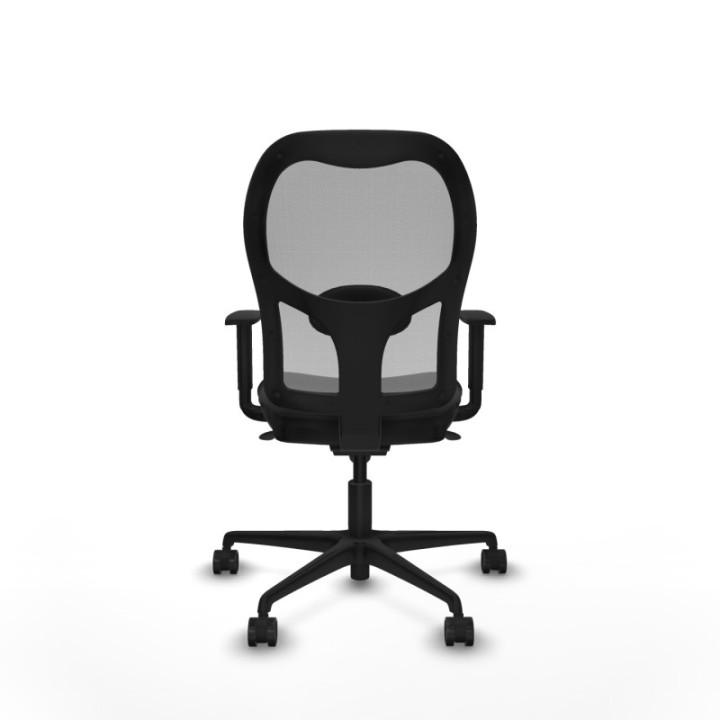 Jorquera sincro malla gris similpiel gris oscuro brazos 1D base nailon  ruedas 65mm nailon