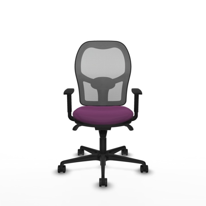 Jorquera sincro malla gris similpiel morado brazos 1D base nailon  ruedas 65mm nailon