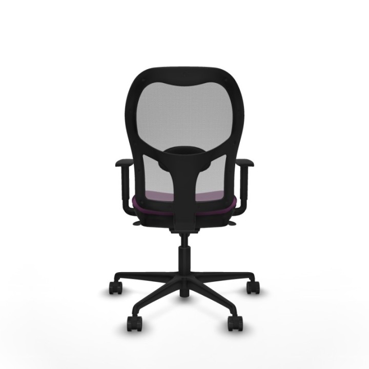 Jorquera sincro malla gris similpiel morado brazos 1D base nailon  ruedas 65mm nailon