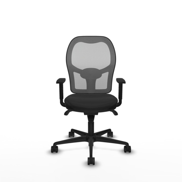 Jorquera sincro malla gris similpiel negro brazos 1D base nailon  ruedas 65mm nailon