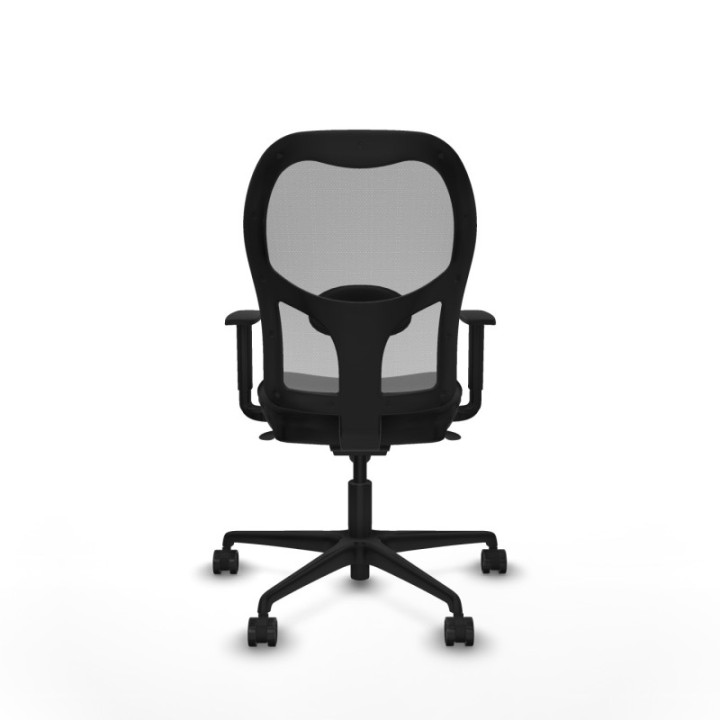 Jorquera sincro malla gris similpiel negro brazos 1D base nailon  ruedas 65mm nailon