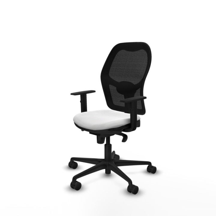 Jorquera sincro malla negra bali blanco brazos 1D base nailon  ruedas 65mm nailon