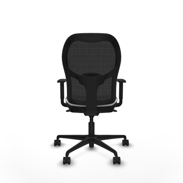 Jorquera sincro malla negra bali blanco brazos 1D base nailon  ruedas 65mm nailon