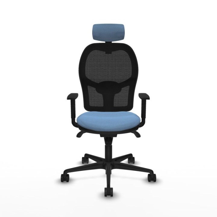 Jorquera sincro malla negra bali azul cielo brazos 1D base nailon cabecero 2D ruedas 65mm nailon