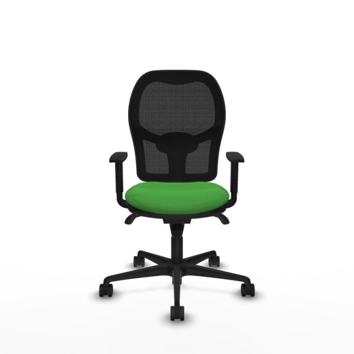 Jorquera sincro malla negra bali verde brazos 1D base nailon  ruedas 65mm nailon