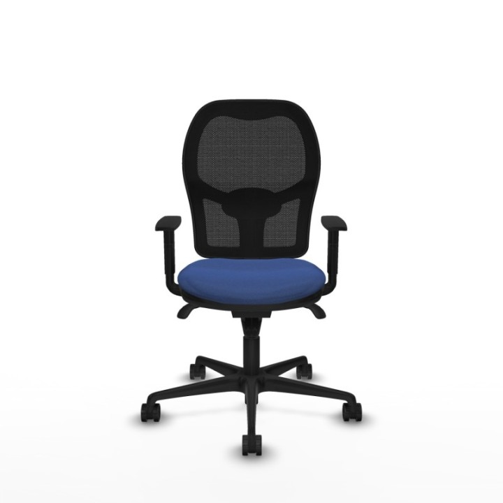 Jorquera sincro malla negra bali azul marino brazos 1D base nailon  ruedas 65mm nailon