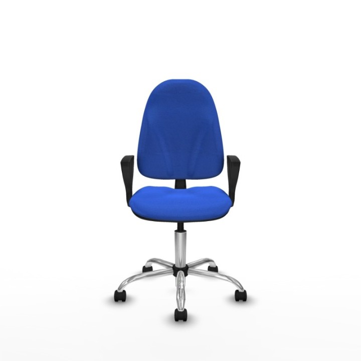 Algarra CP bali azul brazos fijos base cromada ruedas nailon 50mm