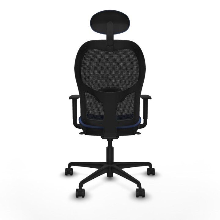 Jorquera sincro malla negra bali azul marino brazos 1D base nailon cabecero fijo ruedas 65mm nailon