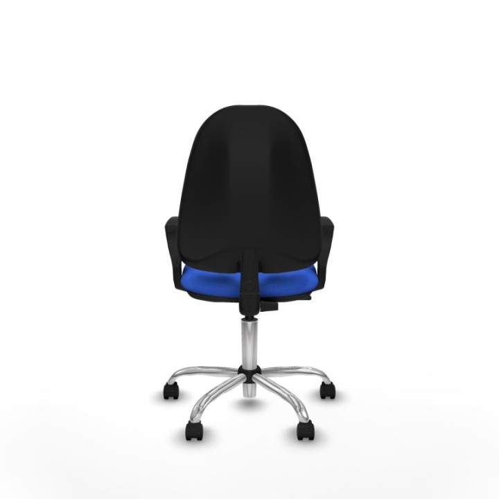 Algarra CP bali azul brazos fijos base cromada ruedas nailon 50mm