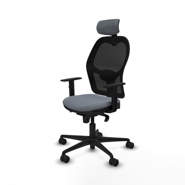 Jorquera sincro malla negra bali gris brazos 1D base nailon cabecero 2D ruedas 65mm nailon