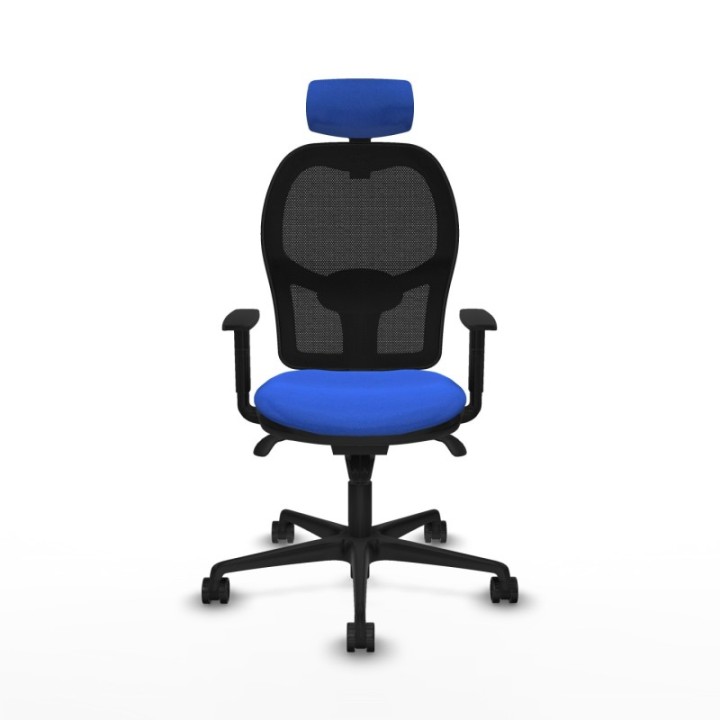 Jorquera sincro malla negra bali azul brazos 1D base nailon cabecero 2D ruedas 65mm nailon