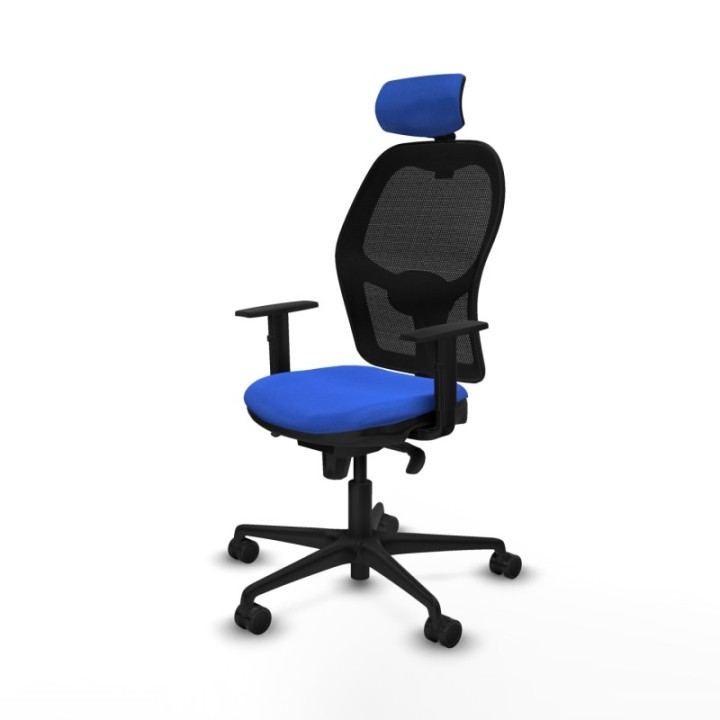 Jorquera sincro malla negra bali azul brazos 1D base nailon cabecero 2D ruedas 65mm nailon