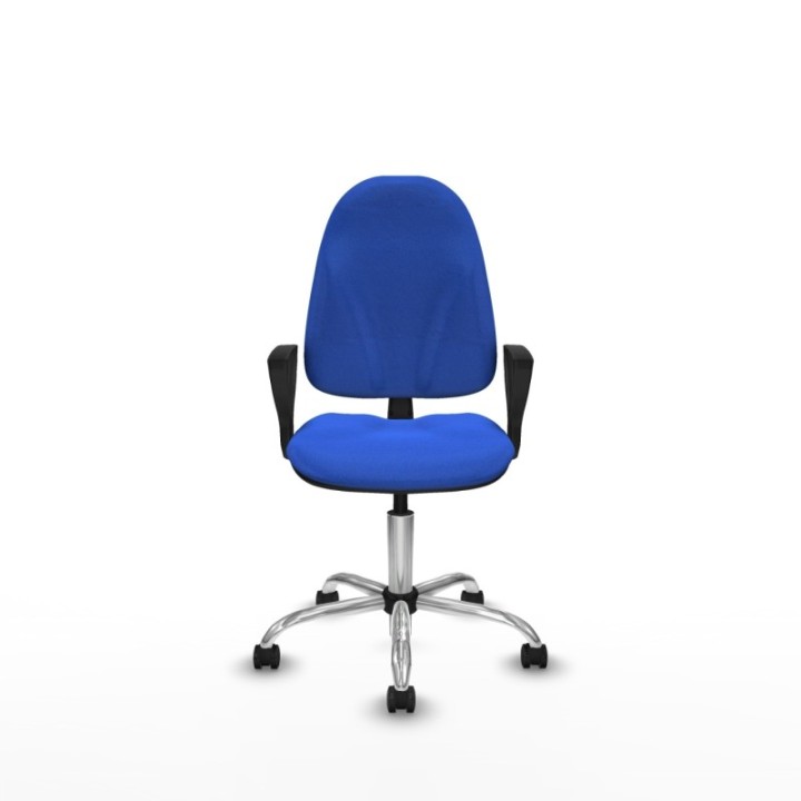 Algarra CP bali azul brazos fijos base cromada ruedas engomadas 50mm