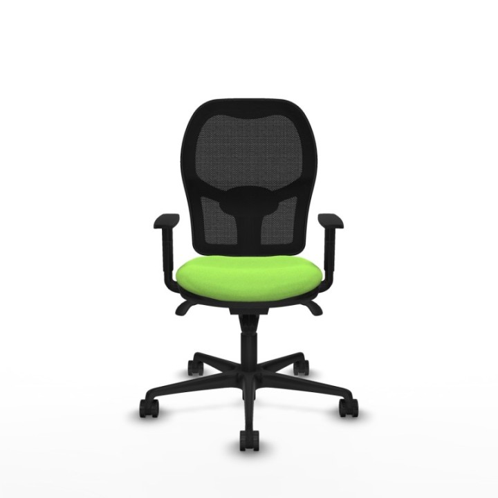 Jorquera sincro malla negra bali pistacho brazos 1D base nailon  ruedas 65mm nailon