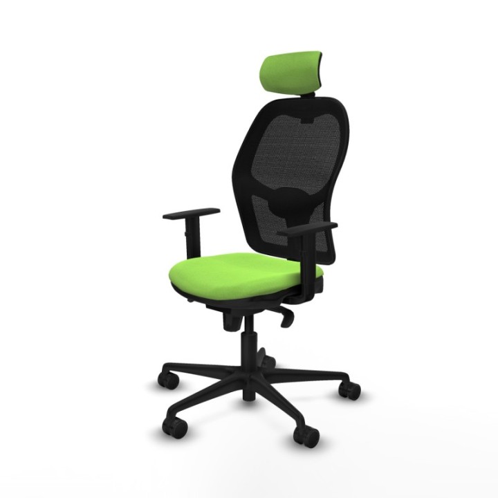 Jorquera sincro malla negra bali pistacho brazos 1D base nailon cabecero 2D ruedas 65mm nailon