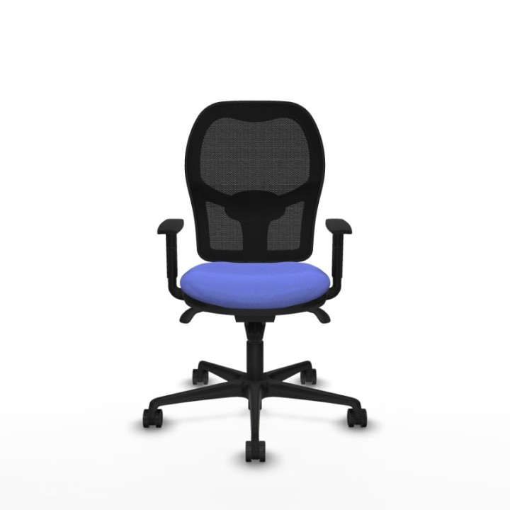 Jorquera sincro malla negra bali azul claro brazos 1D base nailon  ruedas 65mm nailon