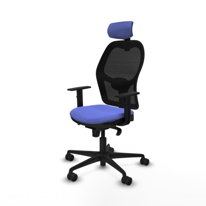 Jorquera sincro malla negra bali azul claro brazos 1D base nailon cabecero 2D ruedas 65mm nailon