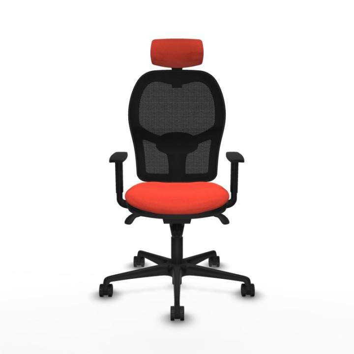 Jorquera sincro malla negra bali naranja oscuro brazos 1D base nailon cabecero 2D ruedas 65mm nailon