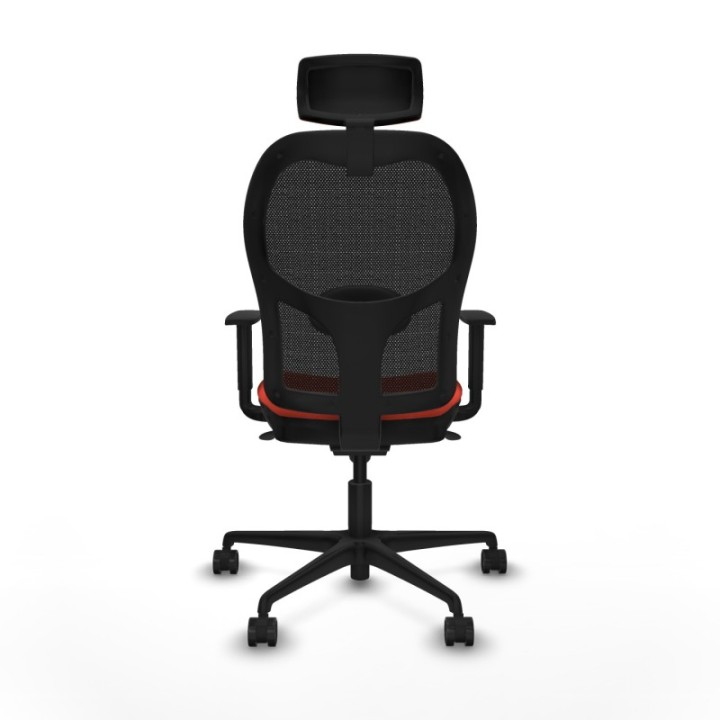 Jorquera sincro malla negra bali naranja oscuro brazos 1D base nailon cabecero 2D ruedas 65mm nailon