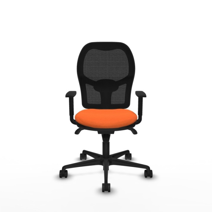 Jorquera sincro malla negra bali naranja brazos 1D base nailon  ruedas 65mm nailon