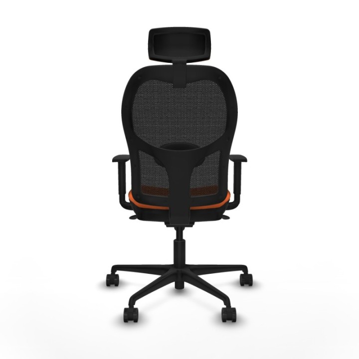 Jorquera sincro malla negra bali naranja brazos 1D base nailon cabecero 2D ruedas 65mm nailon