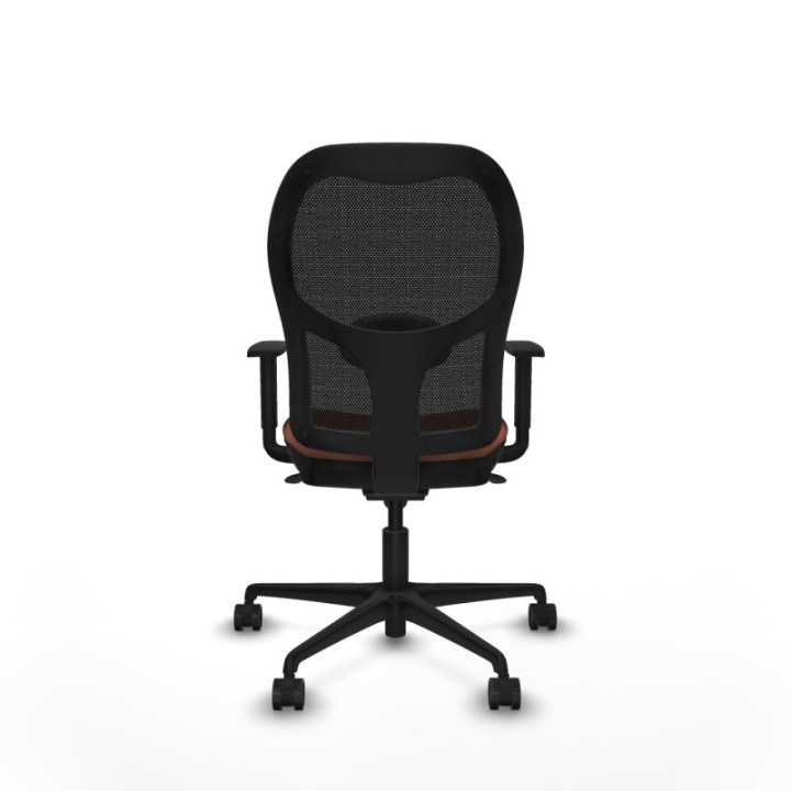 Jorquera sincro malla negra bali marrón brazos 1D base nailon  ruedas 65mm nailon