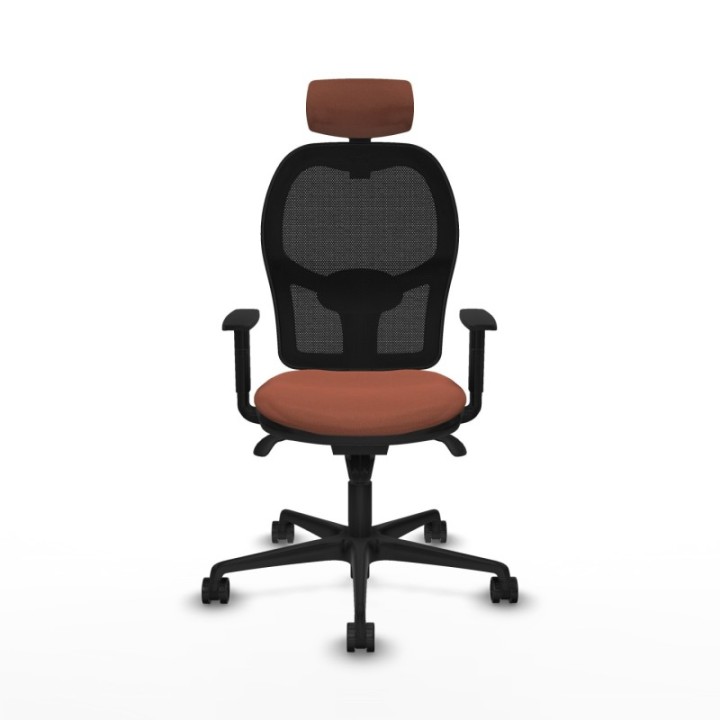 Jorquera sincro malla negra bali marrón brazos 1D base nailon cabecero 2D ruedas 65mm nailon