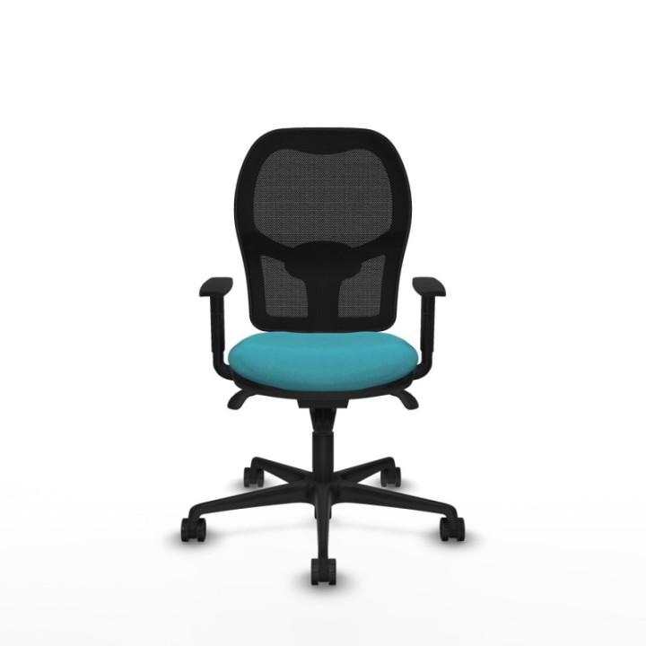 Jorquera sincro malla negra bali turquesa brazos 1D base nailon  ruedas 65mm nailon