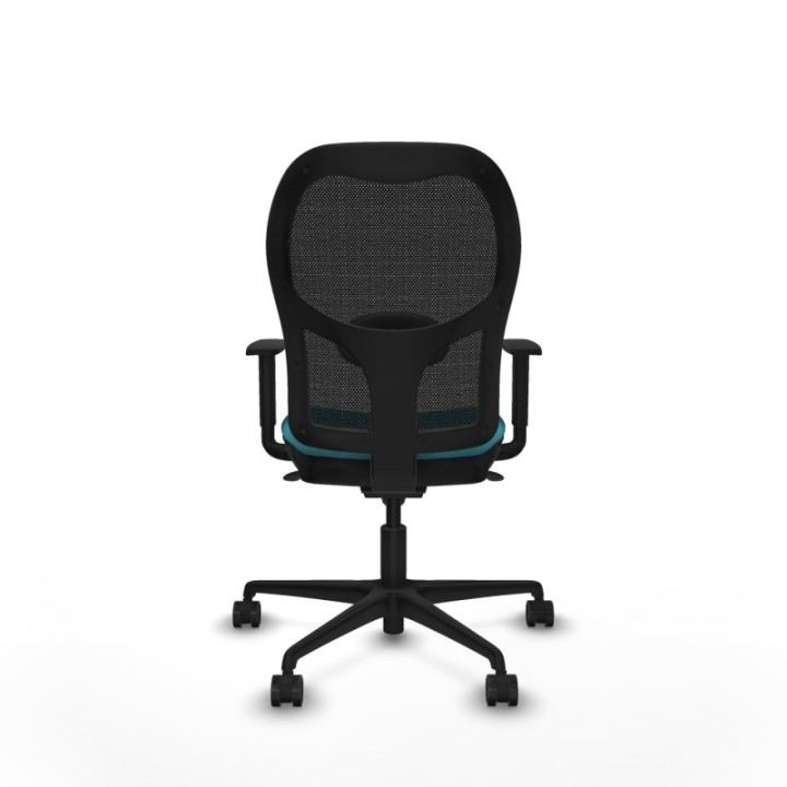 Jorquera sincro malla negra bali turquesa brazos 1D base nailon  ruedas 65mm nailon