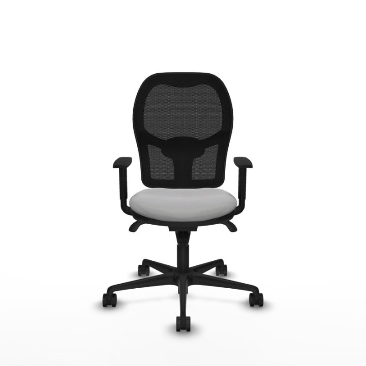 Jorquera sincro malla negra bali gris claro brazos 1D base nailon  ruedas 65mm nailon