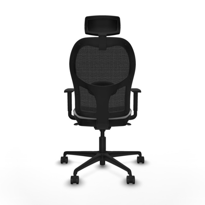 Jorquera sincro malla negra bali gris claro brazos 1D base nailon cabecero 2D ruedas 65mm nailon