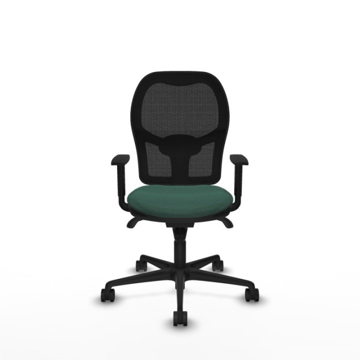 Jorquera sincro malla negra bali verde botella brazos 1D base nailon  ruedas 65mm nailon