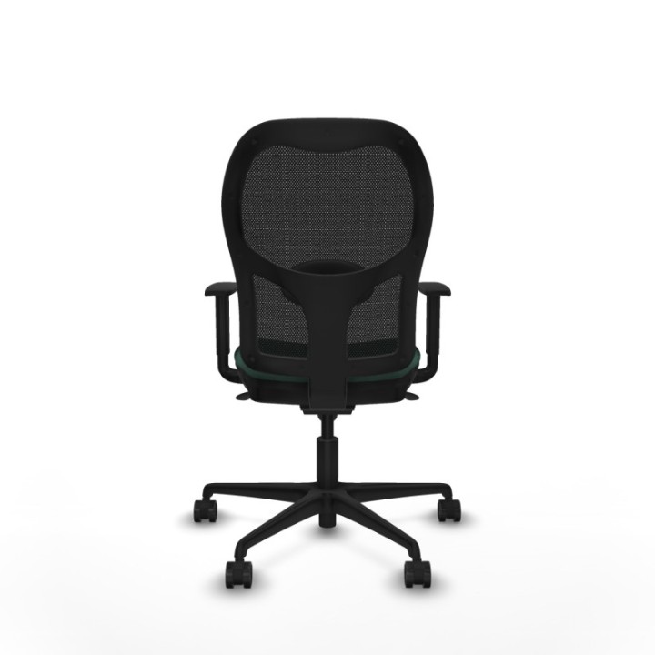 Jorquera sincro malla negra bali verde botella brazos 1D base nailon  ruedas 65mm nailon