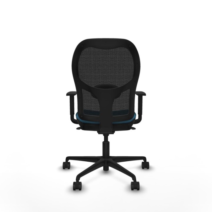 Jorquera sincro malla negra bali verde petroleo brazos 1D base nailon  ruedas 65mm nailon