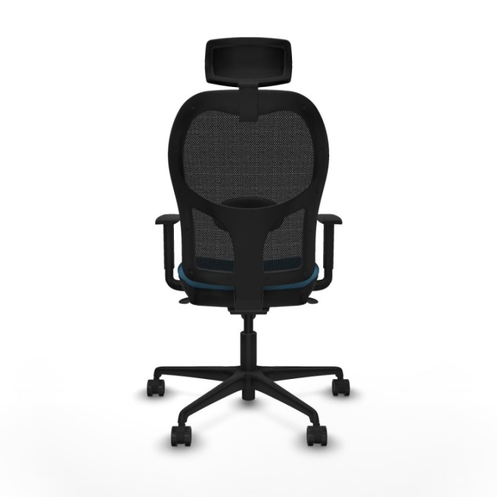 Jorquera sincro malla negra bali verde petroleo brazos 1D base nailon cabecero 2D ruedas 65mm nailon