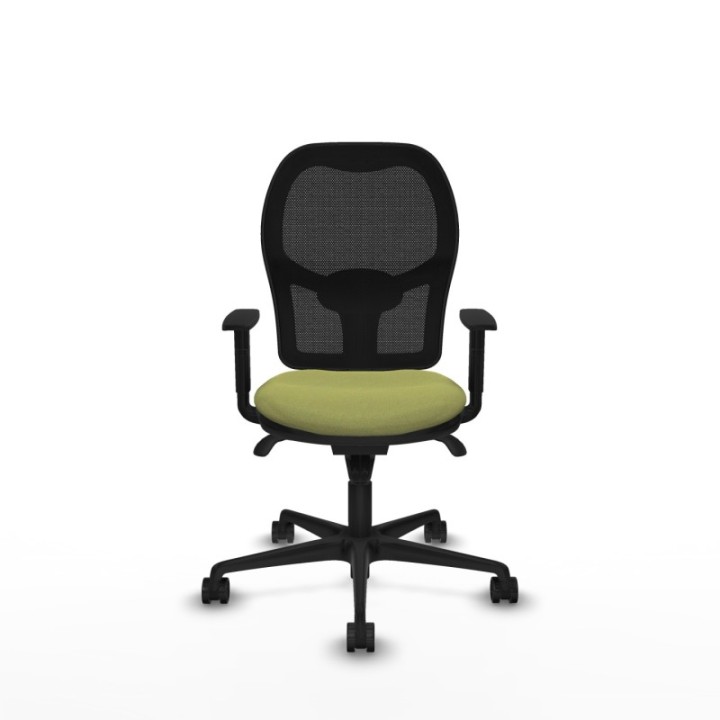 Jorquera sincro malla negra bali verde oliva brazos 1D base nailon  ruedas 65mm nailon