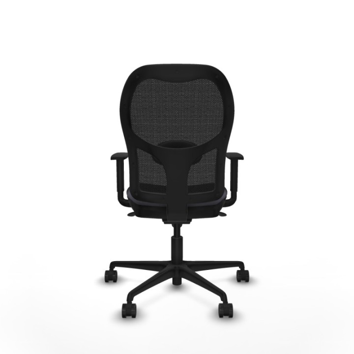 Jorquera sincro malla negra bali gris oscuro brazos 1D base nailon  ruedas 65mm nailon