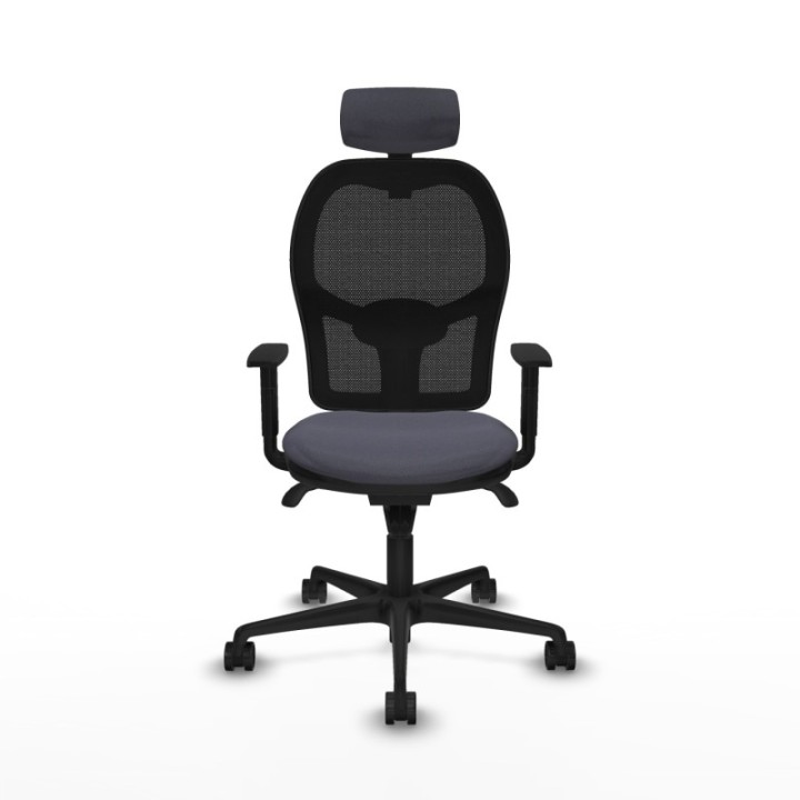 Jorquera sincro malla negra bali gris oscuro brazos 1D base nailon cabecero 2D ruedas 65mm nailon