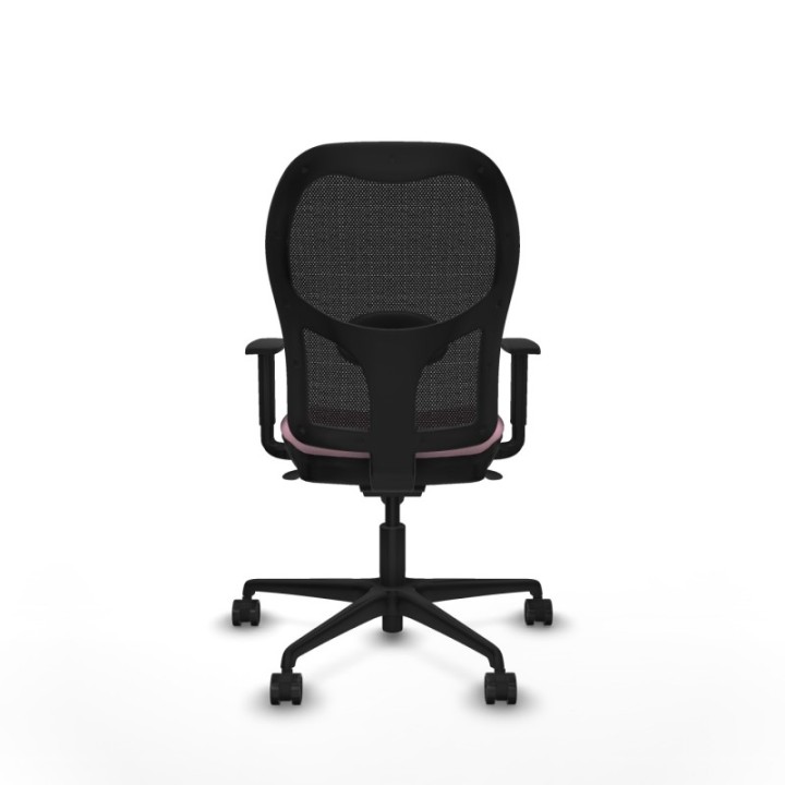 Jorquera sincro malla negra bali rosa brazos 1D base nailon  ruedas 65mm nailon