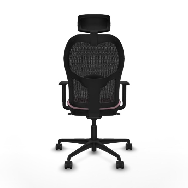 Jorquera sincro malla negra bali rosa brazos 1D base nailon cabecero 2D ruedas 65mm nailon