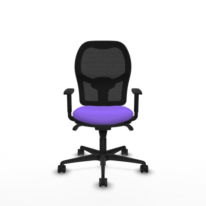 Jorquera sincro malla negra bali lila brazos 1D base nailon  ruedas 65mm nailon