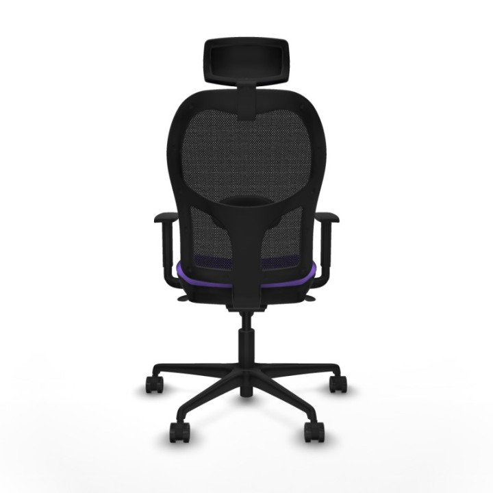 Jorquera sincro malla negra bali lila brazos 1D base nailon cabecero 2D ruedas 65mm nailon