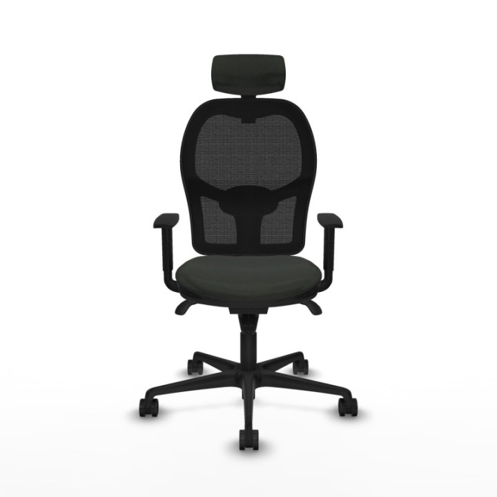 Jorquera sincro malla negra bali negro brazos 1D base nailon cabecero 2D ruedas 65mm nailon