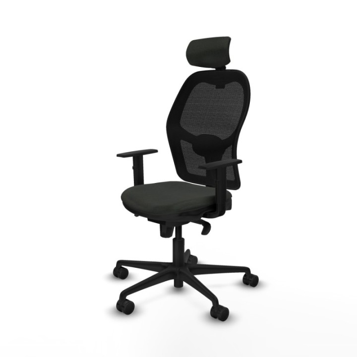 Jorquera sincro malla negra bali negro brazos 1D base nailon cabecero 2D ruedas 65mm nailon